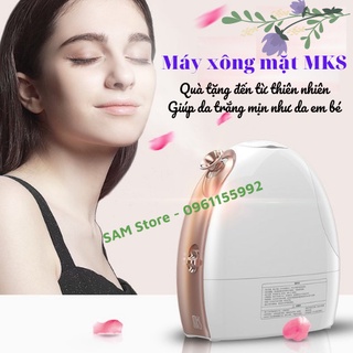 Máy xông mặt, máy xông hơi mặt thảo dược mks 2 chiều nóng lạnh, nồi xông 180ml, dụng cụ làm đẹp dưỡng ẩm da mặt