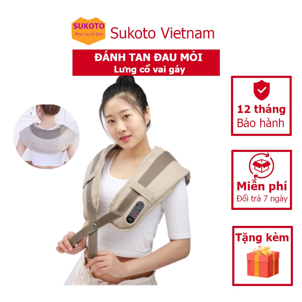 Máy Đấm Lưng Chườm Nhiệt Cao Cấp - Quà tặng mẹ, sinh nhật bố, ông, bà