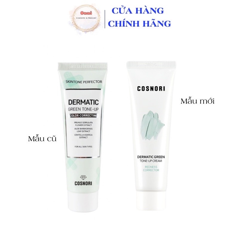 Kem dưỡng trắng nâng tone da Tone-up Cosnori Dermatic Green Cream 50ml