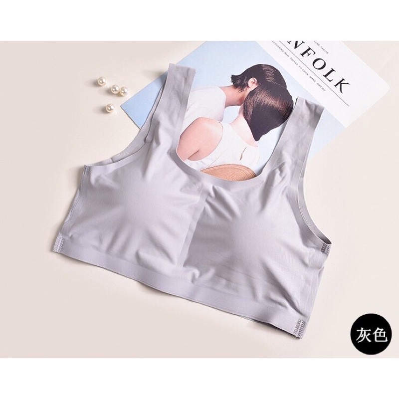 Áo bra thể thao vải thun lạnh không đường may thoáng khí thời trang size M-5XL