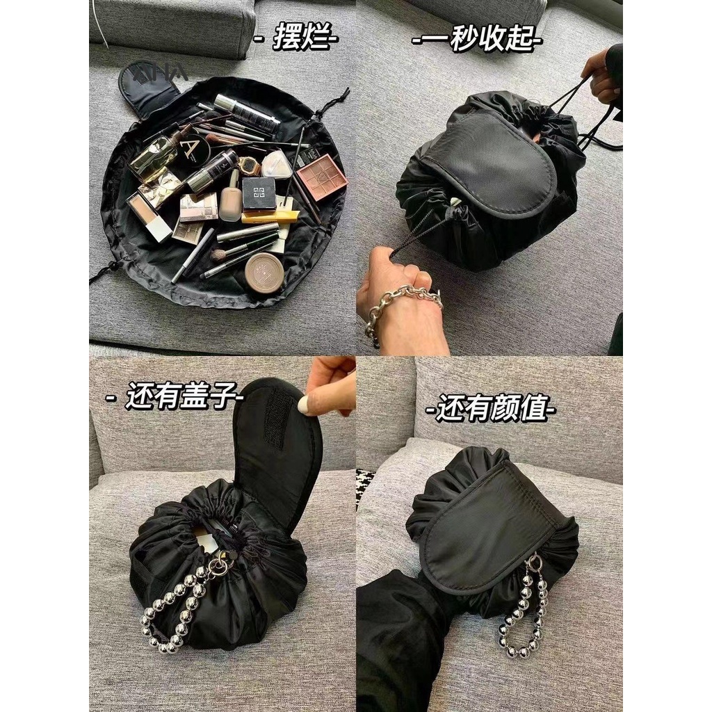 Túi đựng mỹ phẩm AHA OFFICIAL cỡ lớn dây rút tiện dụng khi du lịch