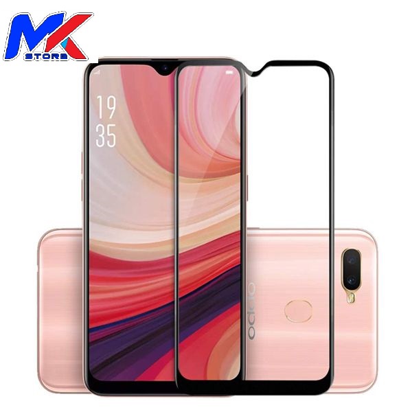 Kính cường lực bảo vệ màn hình ĐT OPPO A7 full màn hình full keo - tặng bộ giấy lau kính trị giá 10K