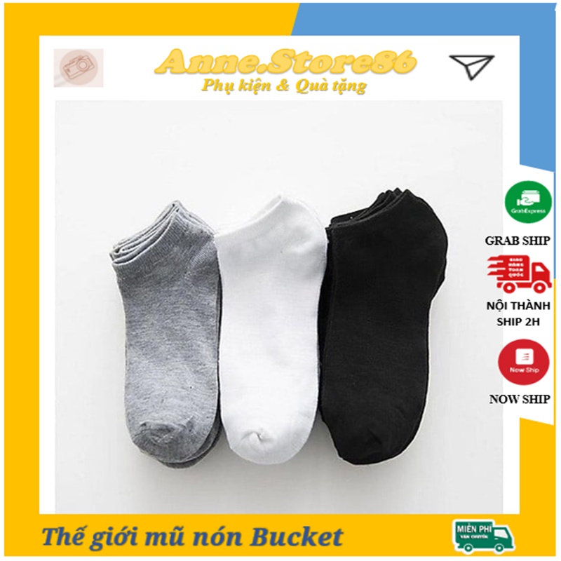 Tất vớ cổ ngắn nam nữ chất cotton mềm trơn nhiều màu T02 - SẴN HÀNG