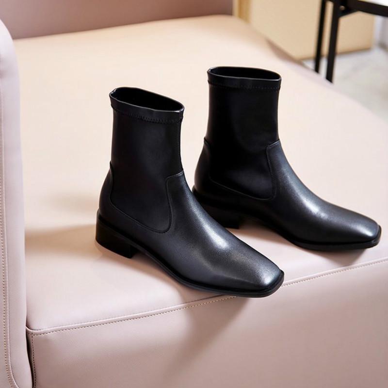 Giày bốt mũi vuông phong cách Hàn Quốc sành điệu cho nữ | BigBuy360 - bigbuy360.vn