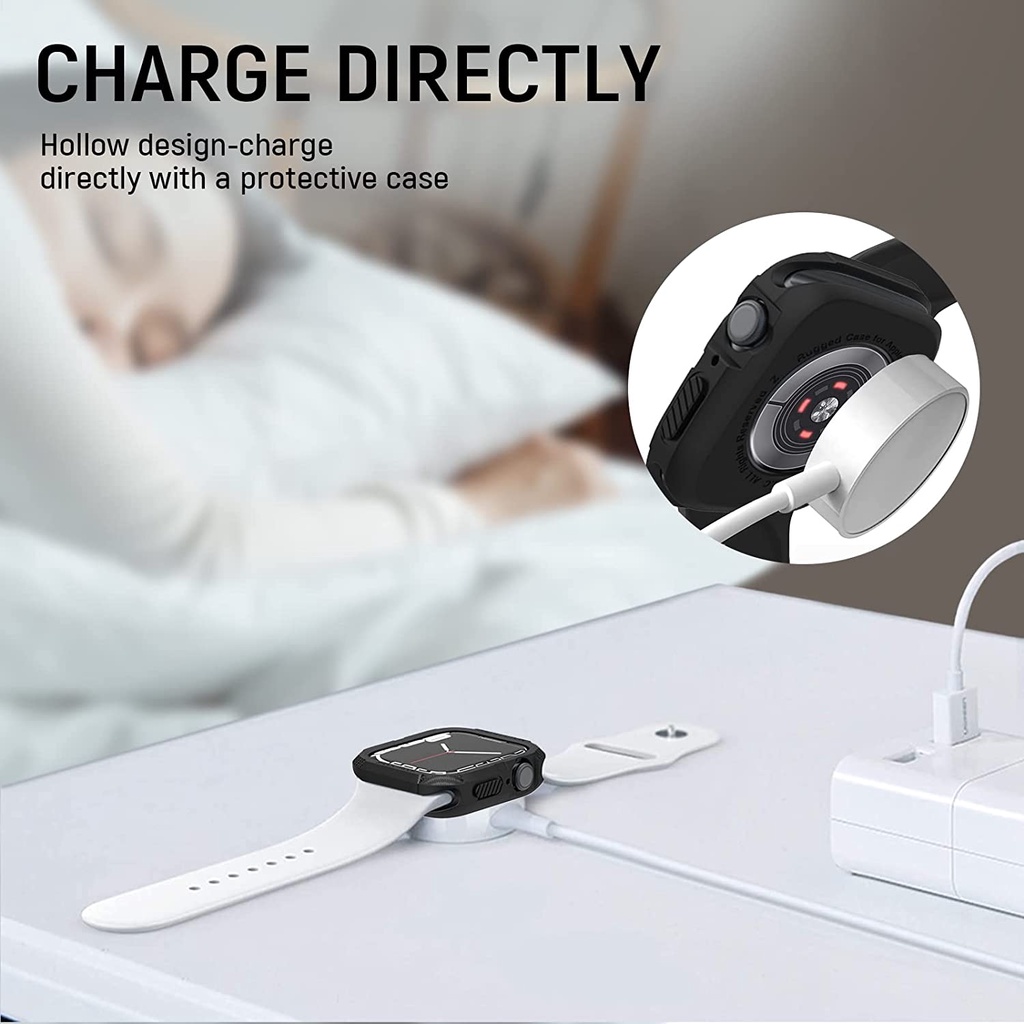 Ốp Tpu ChốNg SốC BảO Vệ Cho ĐồNg Hồ Apple Watch Series 7 6 5 4 Se iWatch 45mm 41Mm 40mm 44mm