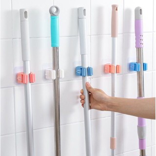 Móc dán tường giữ cây lau nhà / treo chổi chịu lực tốt không thấm nước