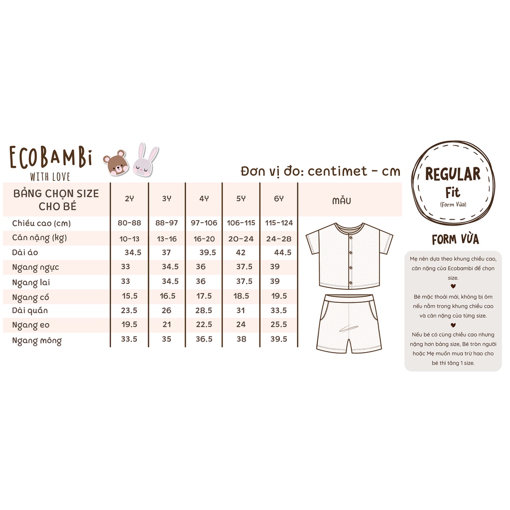 Quần shorts sọc caro cotton, muslin Unisex phong cách Hàn Quốc có thể phối nhiều kiểu áo cho bé ECOBAMBI