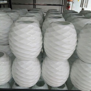 Lọ hoa trắng sứ Bát Tràng