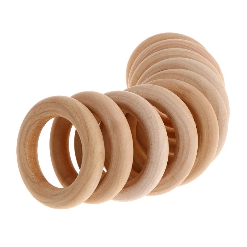 Set 10 vòng gỗ tự nhiên đồ chơi cho chim vẹt nhai gặm