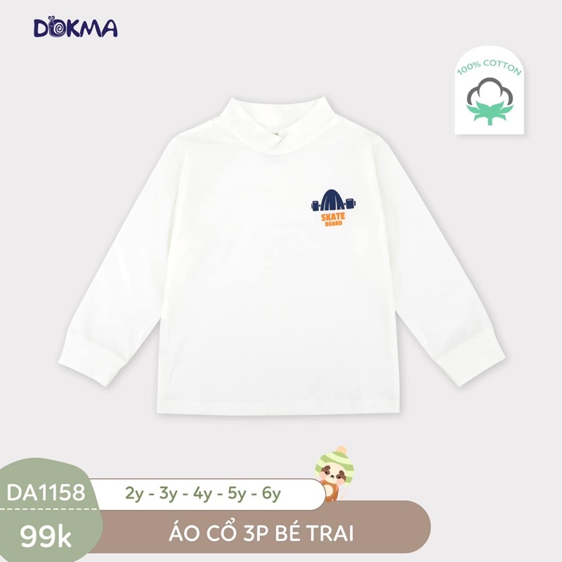 Áo cổ lọ dài tay giữ nhiệt bé trai DOKMA(2-6y)