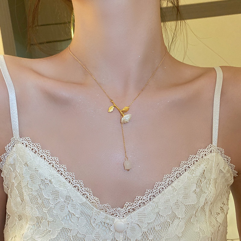 Vòng cổ Hợp Kim Mặt Hình Hoa Hồng Thời Trang Cho Nữ