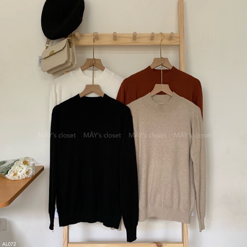 Áo len trơn mỏng cổ 3 phân (AL072)