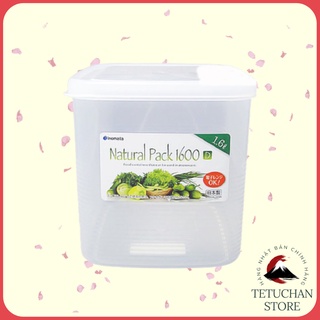 Hộp thực phẩm vuông 1600ml Inomata Nhật Bản - Tetuchan Store