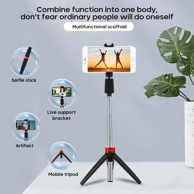 ⋐⋐ 3 In 1 Selfie Stick With Tripod Wireless Bluetooth Mobile Phone Holder For iPhone Huawei Samsung 【nuuo】