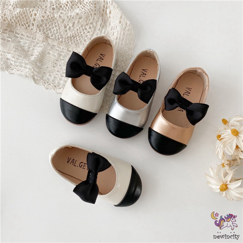 Giày da đế mềm phong cách Hàn Quốc cho bé gái
