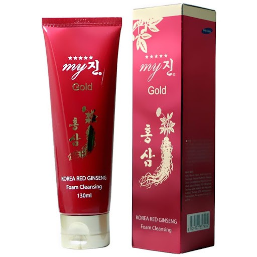 Sữa Rửa Mặt hồng Sâm Đỏ Hàn Quốc My Gold Korea Red Ginseng Foam Cleansing 130ml - Sữa Rửa Mặt Nhân Sâm