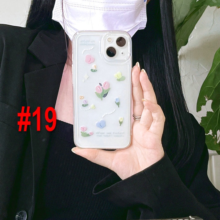 Huawei Y9S Y9 Prime 2019 Nova 7 7i SE 3 5T 4e Honor 20 8X Mate 40 30 20 P40 P30 P20 Pro Lite Butterfly Flowers Tulip Airbag Shockproof Clear Space Phone Case Fine Hole Back Cover JSCK 17