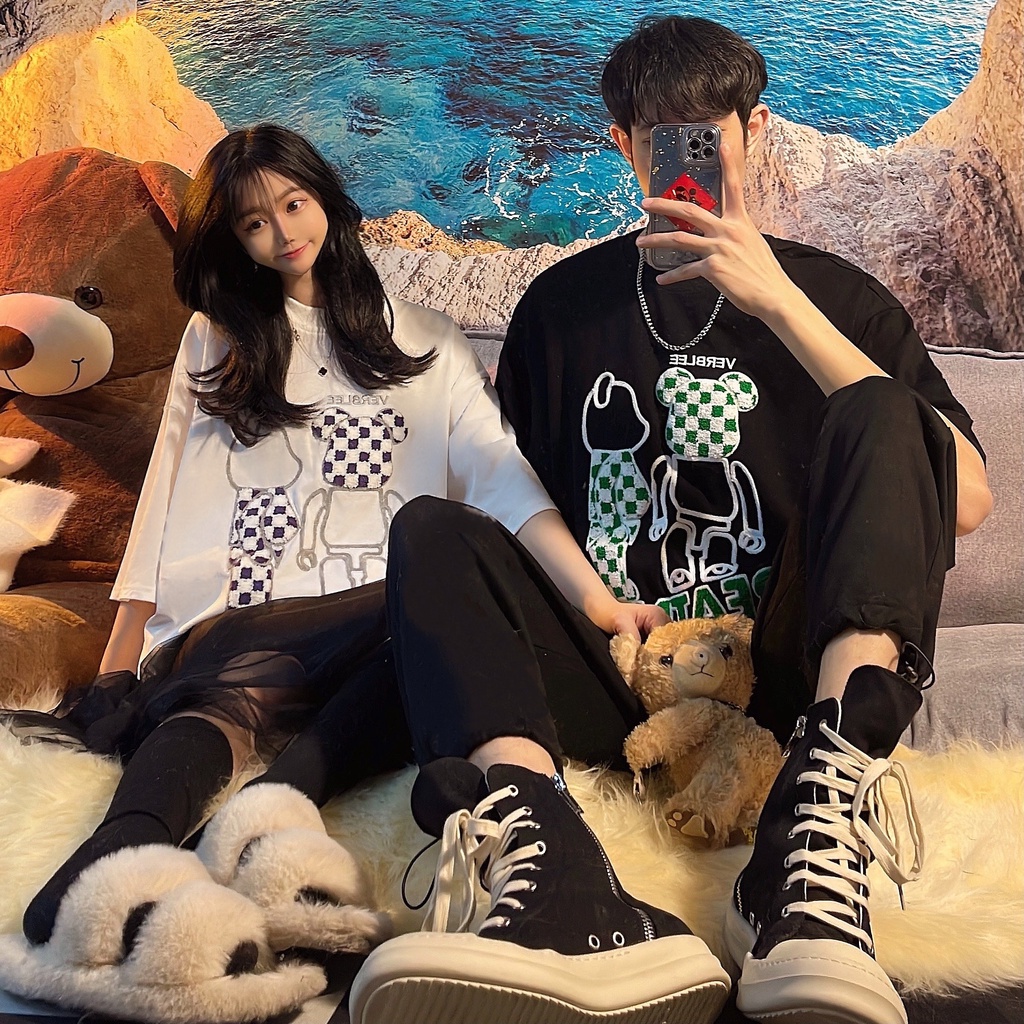 Áo Thun oversize Heheliangfei / Hoa / Hoa