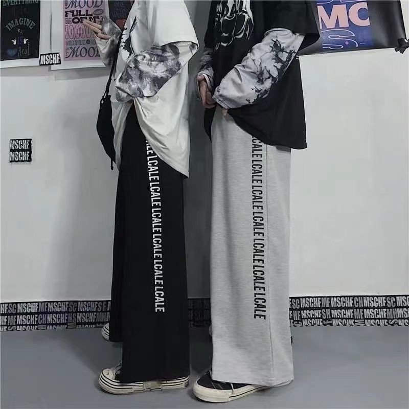 Quần Dài Ống Rộng Màu Trắng Phong Cách Harajuku Hàn Quốc Thời Trang Mùa Xuân Mới 2022 Cho Cặp Đôi