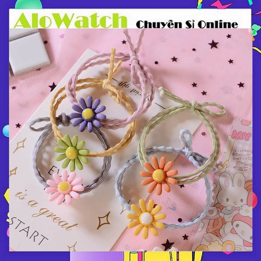 COMBO 10 Dây Cột Tóc Thời Trang Hoa Cúc Xinh Xắn Cho Nữ