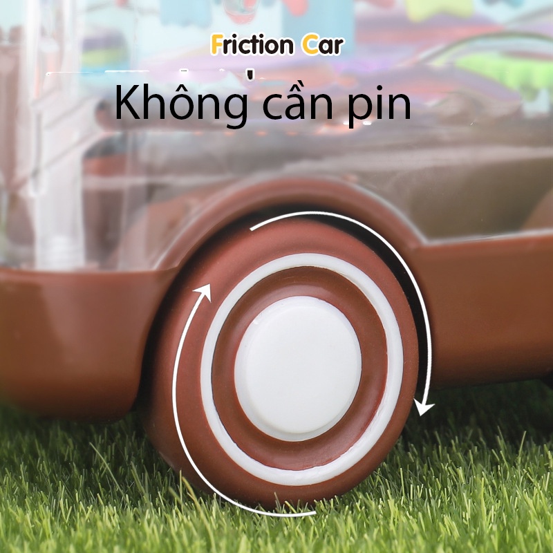 Đồ chơi xe hoạt hình KAVY quán tính chạy đà hình bánh răng chuyển động bên trong vui nhộn