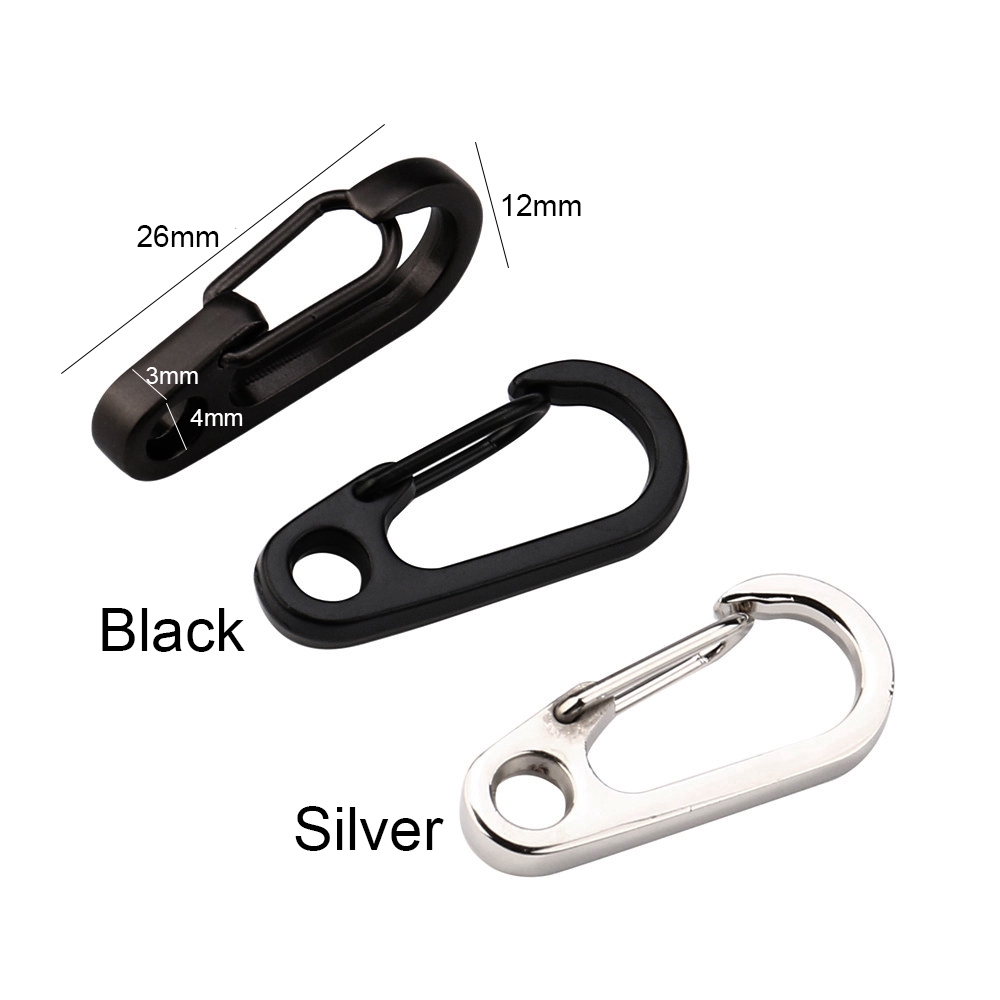 LETTER 2/4pcs Hang Buckle MIni Aluminum Alloy Survival EDC Gear Outdoor Hook Safety Travel Tools D Carabiner