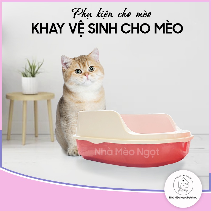 Khay Vệ Sinh Cho Mèo Đa Dạng Màu Sắc (Kèm Xẻng) | Nhà Mèo Ngọt Pet