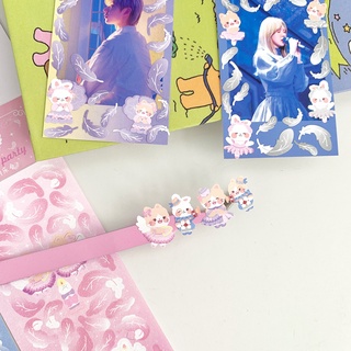 Sticker hình dán lông vũ trang trí sổ và toploader
