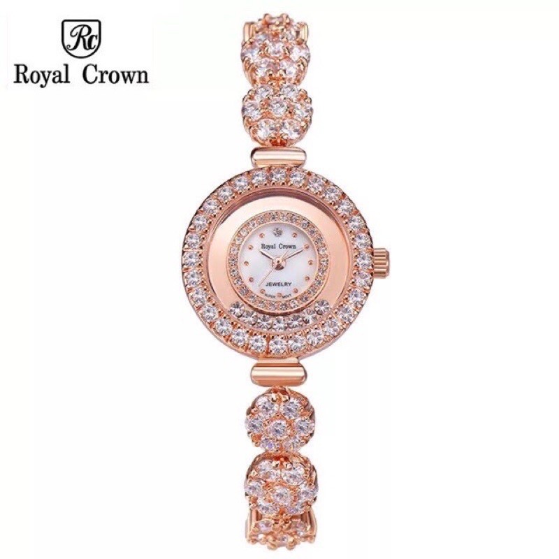 Đồng hồ nữ Chính Hãng Royal Crown 5308 Jewerry Rose Gold thumbnail
