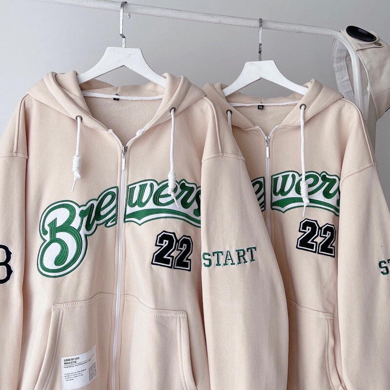 Áo Khoác Mũ Số 22 Chất Nỉ 2 Lớp Dày Dặn From Rộng Unisex Kèm Ảnh Thật