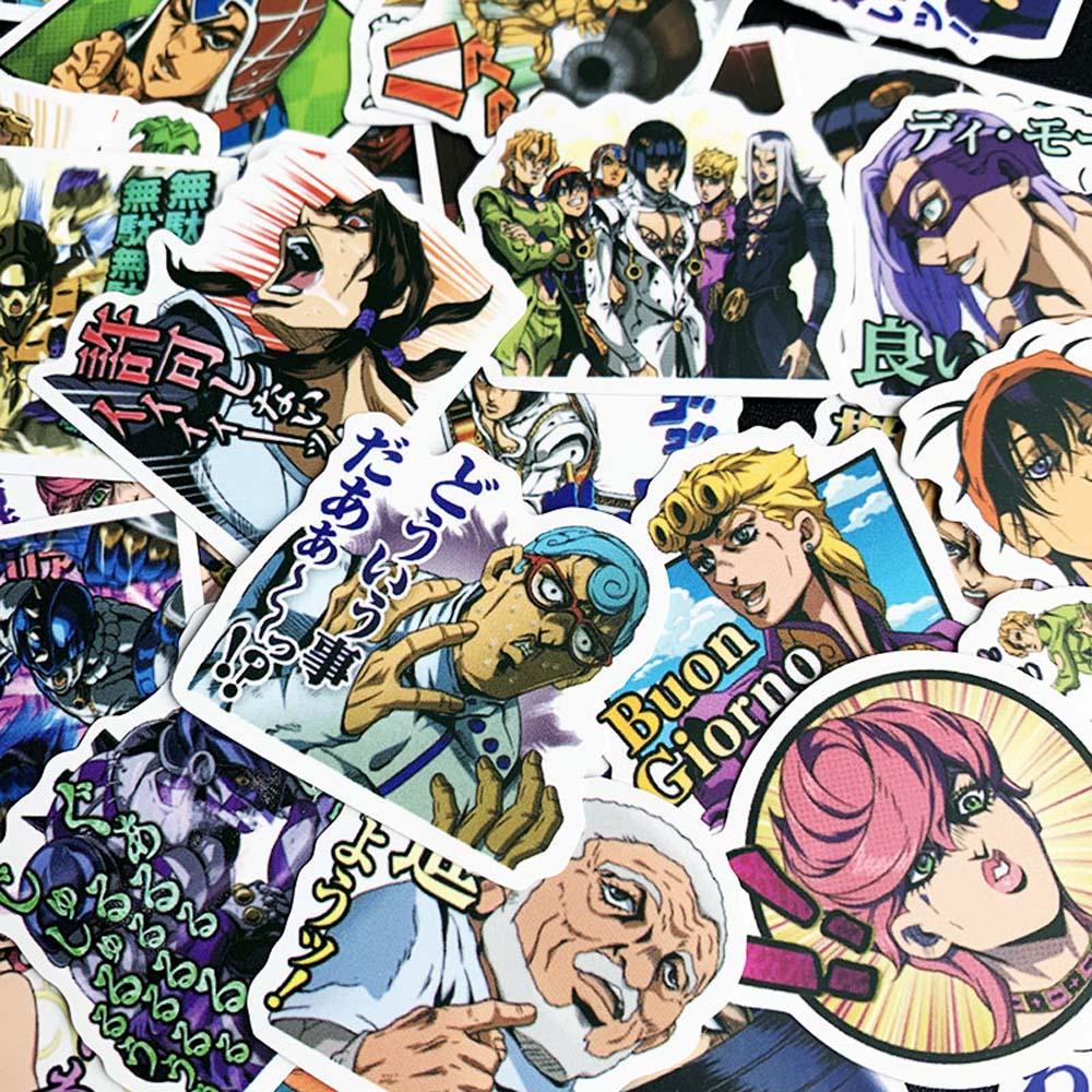 Nhãn Dán Trang Trí Va Li / Laptop / Vali Họa Tiết Hoạt Hình QUINTON JoJo Bizarre Adventure DIY