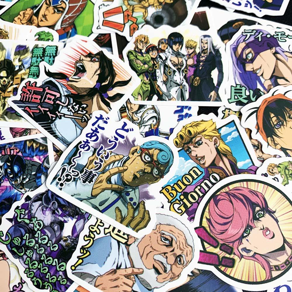 Sticker PVC Họa Tiết Hoạt Hình JoJo Bizarre Adventure Dùng Trang Trí Cho Laptop/Vali/Laptop