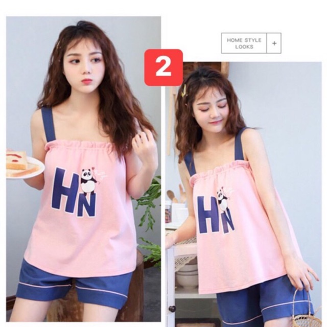 Bộ ngủ 2 dây cotton mềm mại chất siêu đẹp | BigBuy360 - bigbuy360.vn