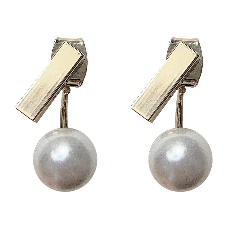 Bông Tai Bạc 925 Đính Ngọc Trai Tinh Tế Phong Cách Hàn Quốc Mới