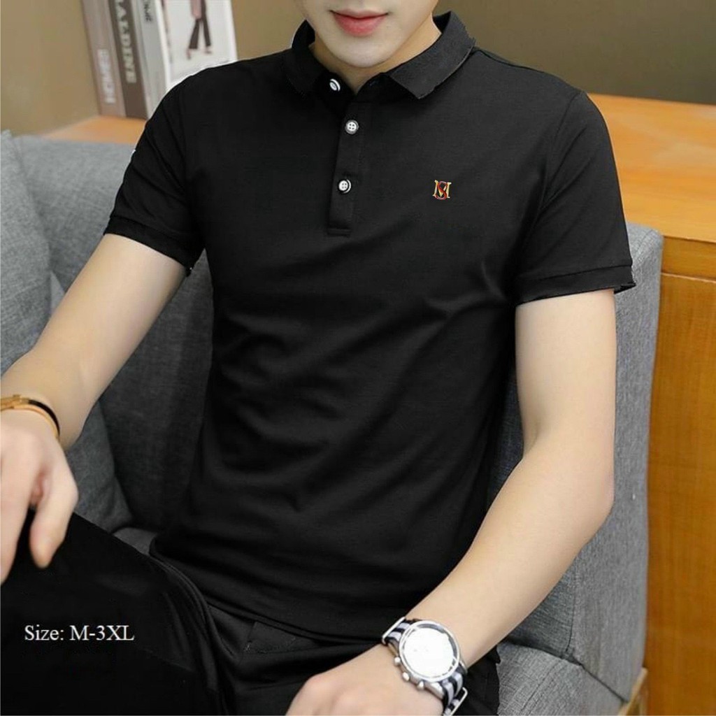 Áo Thun Nam Cổ Trụ Cao Cấp - Áo Thun Cổ Bẻ Vải Cotton Xuất Xịn | BigBuy360 - bigbuy360.vn