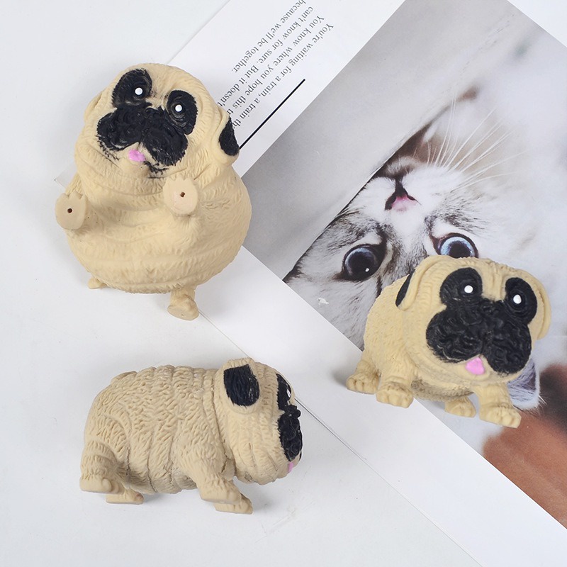 SQUISHY Con Chó PUG chó Pitbull Cát Kéo dài cực đáng yêu bóp xả stress giảm căng thẳng