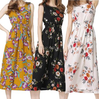 Topmall HÀNG CÓ SẴN ! đầm maxi tay dài cổ thắt nơ đầm rộng đầm tay dài váy suông đầm chấm bi đầm boho đầm lolita váy lép