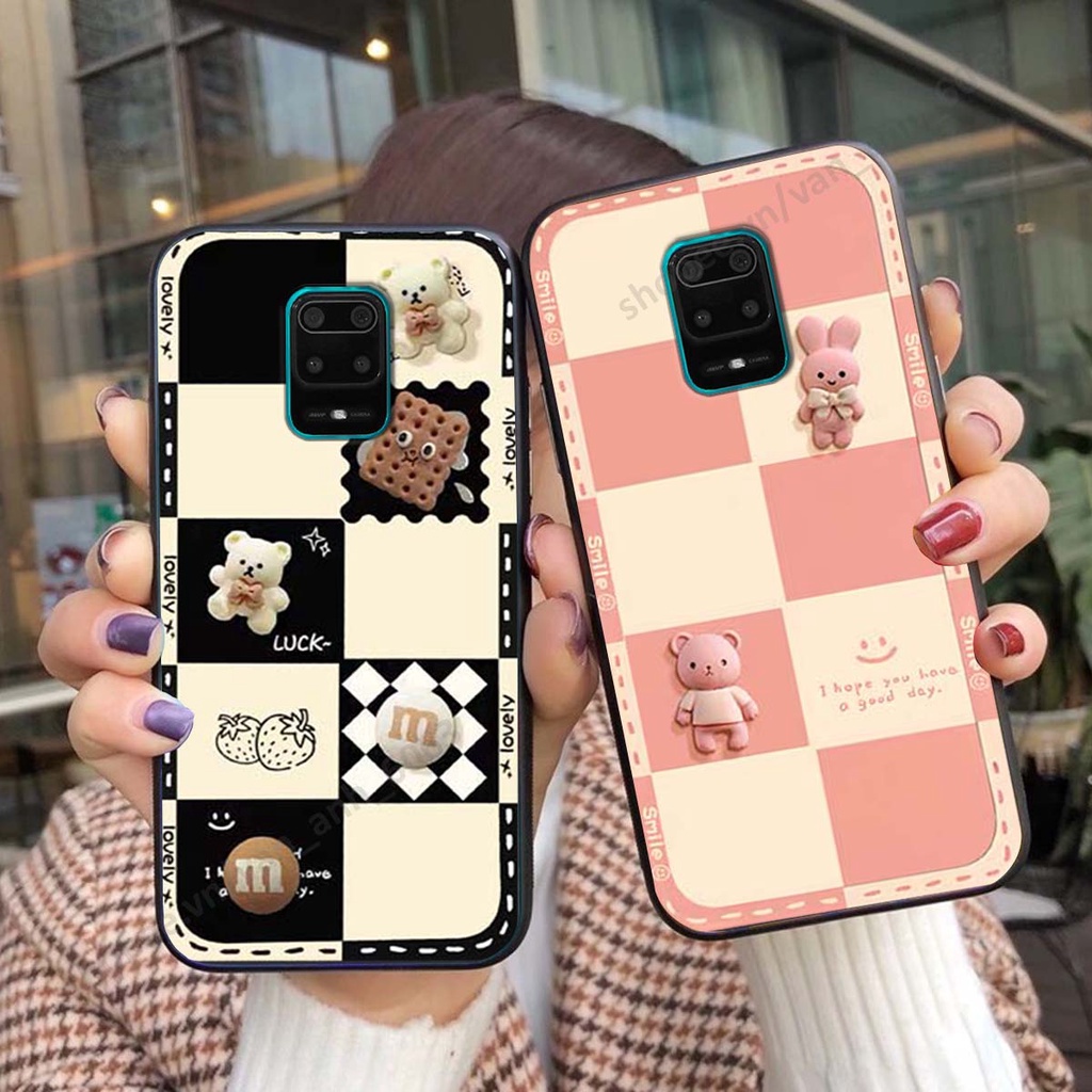 Ốp lưng Xiaomi Redmi Note 9 / Note9s / Note 9 Pro hình gấu, kẹo dễ thương cute