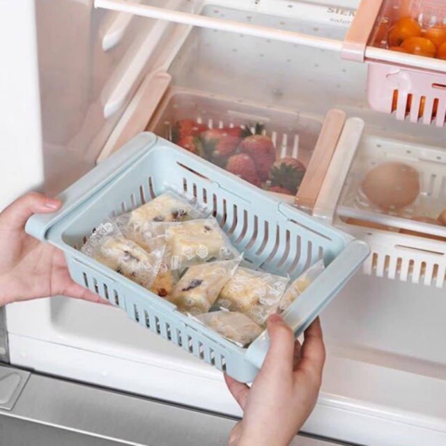 Khay Nhựa Để Kẹp Gắn Tủ Lạnh Co Giãn Đa Năng