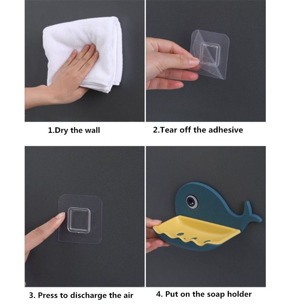 Khay đựng xà phòng gắn tường hình cá voi dễ thương