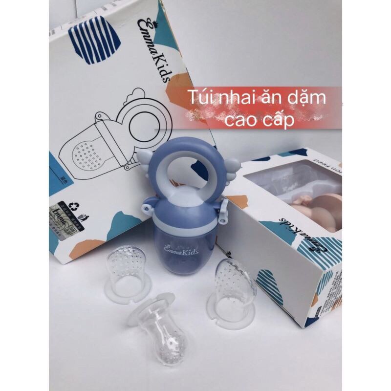 Túi nhai ăn dặm Emma Kids 3 núm cao cấp cho bé