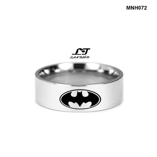 Nhẫn nam 8li khắc logo người dơi BATMAN Không đen không gỉ sét MNH072