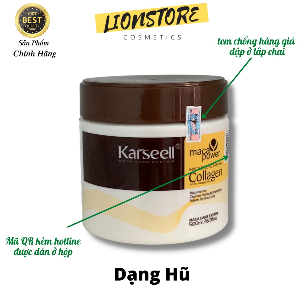 [Mã COSDAY giảm 50k đơn 250k] Kem hấp ủ tóc COLLAGEN KARSEELL 500ml chính hãng phục hồi tóc hư tổn khô sơ chẻ ngọn