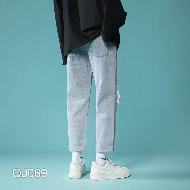 QUẦN JEAN BAGGY NAM WASH RÁCH GỐI - QJ069 - KBT.79 | BigBuy360 - bigbuy360.vn