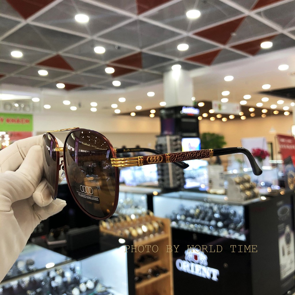 Kính mát nam cao cấp AD1102 full box, bảo hành 12 tháng, tròng Polarized cường lực, chống chói