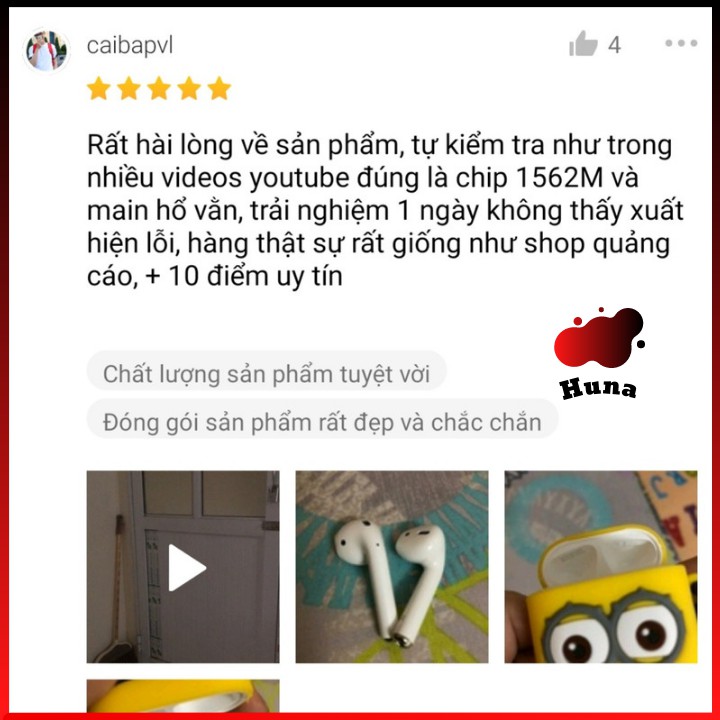 [AIRPODS 2 HỔ VẰN 1562M]⚡️Tai Nghe Bluetooth Cao Cấp Nhất Louda ✔Âm Chất ✔Tặng Kèm Vỏ Đẹp [BẢO HÀNH ĐỔI MỚI] - HunaStore | BigBuy360 - bigbuy360.vn