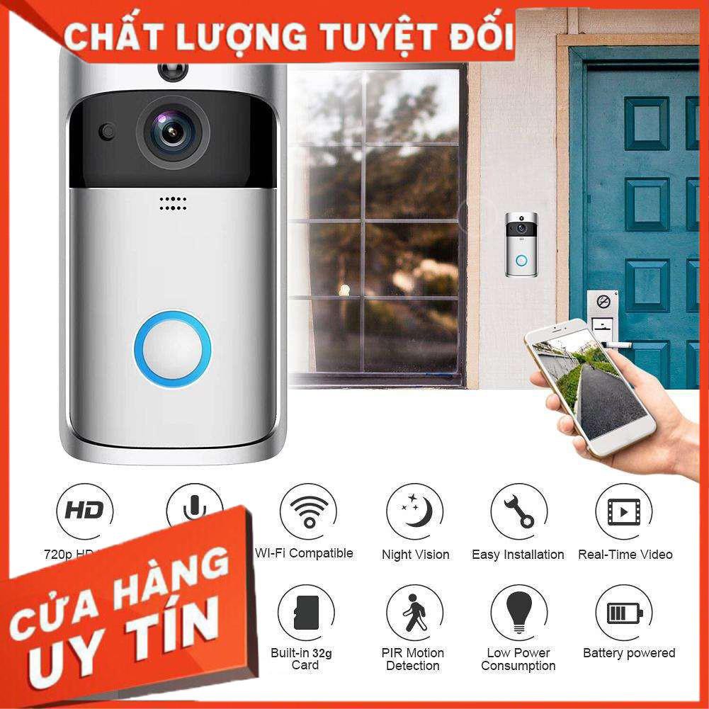 Chuông Cửa Camera Video Thông Minh không dây Xem Camera bằng điện thoại