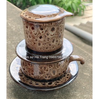 Phin pha cafe men hoả biến gốm sứ Bát Tràng cao cấp