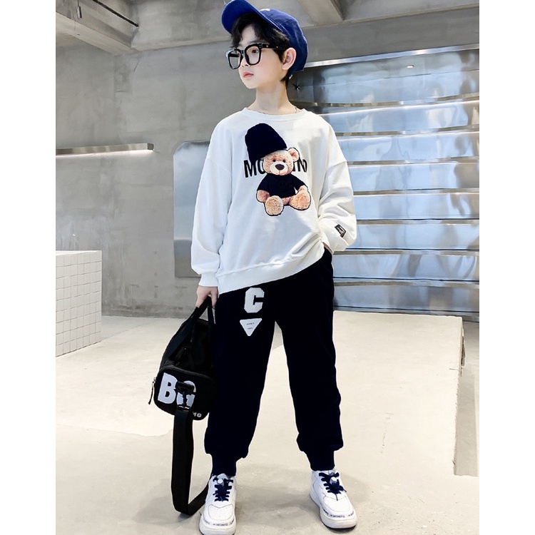 Bộ quần áo thu đông bé trai “MOTINO“ 14-48kg, đồ dài tay ấm áp cho bé trai 4-14 tuổi. Vải nỉ da cá dày đẹp. G49