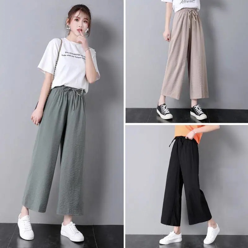 Quần Ống Rộng Màu Đen C8559 Thời Trang Cho Nữ Từ 40-77KG